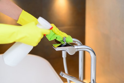 Cleaning professional carrying out a one off clean in a Bromley home