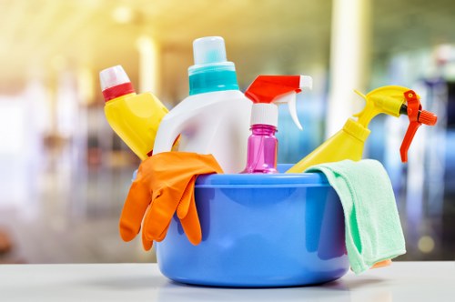Local office cleaners working in a Bromley commercial building